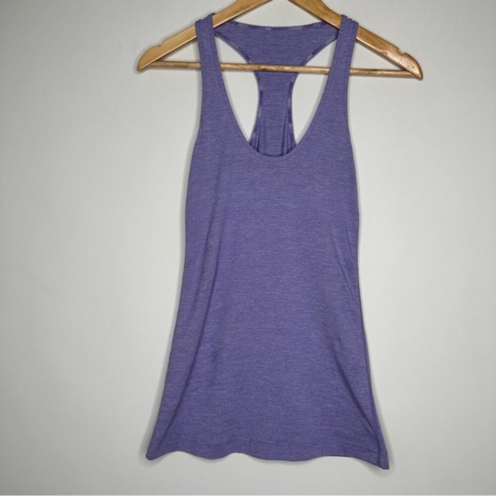 Lululemon Cool Racerback Tank Size 2 Lightweight Yoga Training Lavender Purple